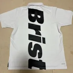 【美品！】F.C.R.B. ブリストル BIG LOGO ホワイト ポロシャツL F.C.Real Bristol（エフシーレアルブリストル） F.C.R.B. エフシー