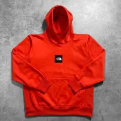 THE NORTH FACE ボックス ロゴ プルオーバー パーカー M レッド