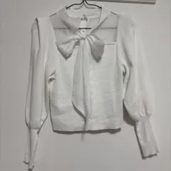 dazzlin リボン付きホワイトシャツのサムネイル