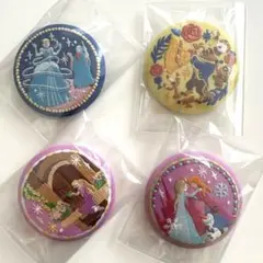 ディズニー　刺繍缶バッジ　4点セット