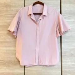 アナイ　フリルスリーブスキッパーシャツ　ブラウス