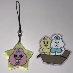 おぱんちゅうさぎ アクリルキーホルダー　んぽちゃむ　ステッカーセット
