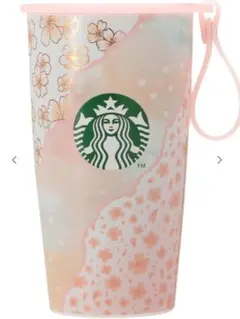 SAKURA2025ストラップカップシェイプステンレスボトルレイヤード355ml