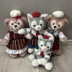 ダッフィー&シェリーメイ&ジェラトーニ ぬいぐるみバッジ+ミニストラップ