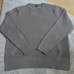 美品 ユニクロ ウォッシャブルミラノリブクルーネックセーター Ｌ