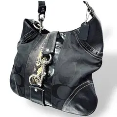 ✨美品✨レア　コーチ　ショルダーバッグ　シグネチャー　キャンバス　レザー　肩掛け