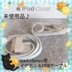 未使用品iPod classic用 イヤホン＆USBケーブル