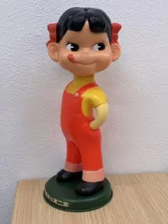 상태매우좋음 ◆不二家 ペコちゃん 首振り人形 쇼와 레트로 30cm ソフビ フィギュア