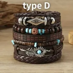 【D】 ブレスレット　バンド　ウエスタン　ヴィンテージ　ボヘミアン レザーのサムネイル