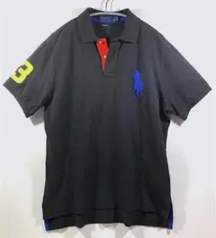 POLO　ポロラルフローレン　ポロシャツ　L　ワッペン　ビッグポニー刺繍