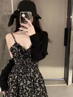 y2kフェアリーグランジ アンバランスヘムフラワーワンピース emmy