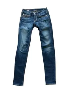 TRUE RELIGION y2k デニム アメリカ製27　ローライズスキニー トゥルーレリジョンデニムジーンズY2KストレートスキニーUSAストリート