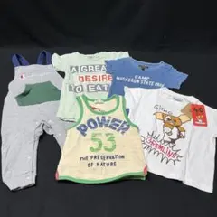 【M6L26】Tシャツ ランニング サロペット 90cm 5点セット 男児のサムネイル