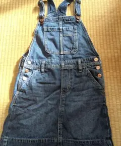 GAP KIDS デニムオーバーオールジャンパースカート M