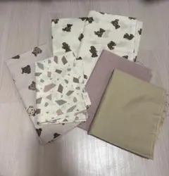 クマ柄　他　生地　はぎれ　まとめ売り