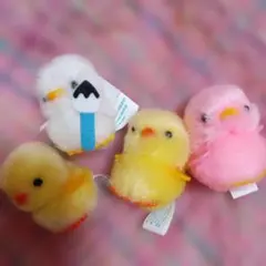 ひよこ ミニマスコット 4点セット　はいだしょうこ画伯のコラボひよこ含む