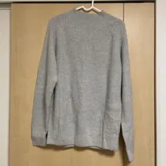 UNIQLO グレー リブ編み ニットセーター L