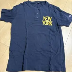 Champion チャンピオン ヘンリーネック Tシャツ ネイビー