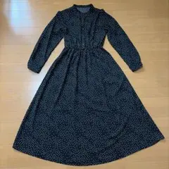 【美品】GU ドット柄ロングワンピース