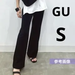 GU カットソーフレアスラックス　S ブラック