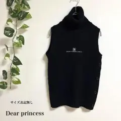 ディアプリンセス ノースリーブニット タートルネック Mブラック 1757