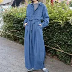 購入者様決定 【美品】ニコアンド 2025SS ワークジャンプスーツ デニム