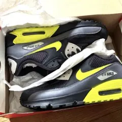 美品ナイキ　エアーマックス　Nike Air Max 90 黒/黄緑 スニーカー