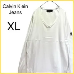 【Calvin Klein Jeans】 Vネック 長袖 カットソー Tシャツ