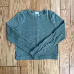グリーン 長袖　ロンT