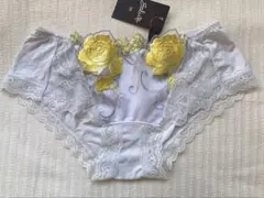ワコール　サルート　ショーツ　ライトグレーにイエローMサイズ