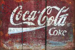新品 Coca-Cola コカコーラ Coke ブリキ看板 レトロ インテリア