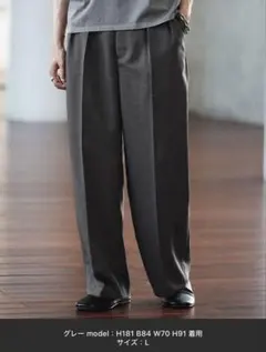 WYM　SEMI WIDE STRAIGHT WOOLY SLACKSのサムネイル