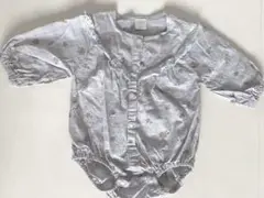 フタフタ　花柄　長袖ロンパース　70cm