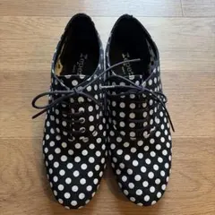 Repetto 新品 黒・白ドット ローファーのサムネイル