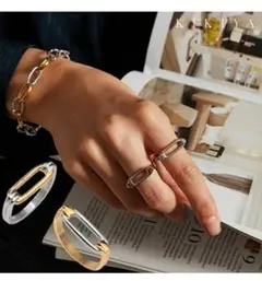 美品☆KIKIYA eri.さんコラボ O型 リング バイカラー 指輪