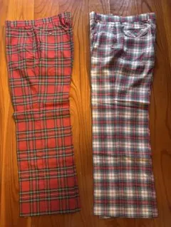St.Andrews LINKS SCOTLAND チェックスラックス 2セットのサムネイル