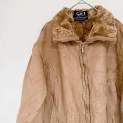 美品✨【M】 ベージュファー付きコート フェイクムートンコート キャメル 裏ボア