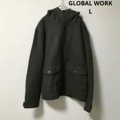 GLOBAL WORK 中綿ジャケット L カーキ フード