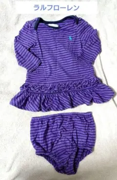 【ラルフローレン】女の子ワンピース＆パンツセット 9ヶ月