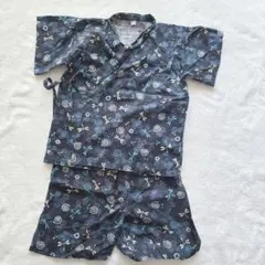 甚平 花と渦巻き模様 110cm