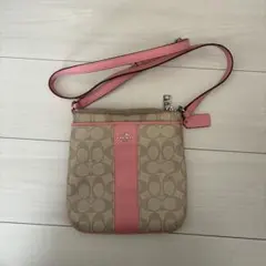 COACH ショルダーバッグ ベージュ ピンク