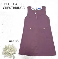 美品✨BLUELABELCRESTBRIDGEレーヨンストレットポンチワンピース