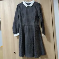 グレー チェック ワンピースのサムネイル