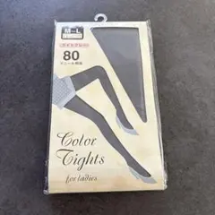 80デニール グレー レディース タイツ M-L
