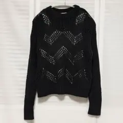 GU 透かしニット　ブラック　Sサイズ