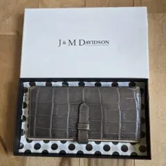 J&M DAVIDSON 長財布 クロコ型押し フラップウォレット 箱有のサムネイル