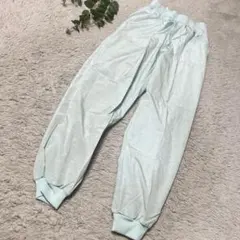美品☆ジョガーパンツ　イージーパンツ　ライトブルー　Ｍ　日本製
