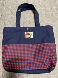 HARRIS TWEED】秋冬厚手チェック柄トートバッグダークネイビー - メルカリ