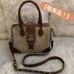 【極美品】JEANASIS ジャガード モノグラム ミニボストンバッグ 2wayのサムネイル