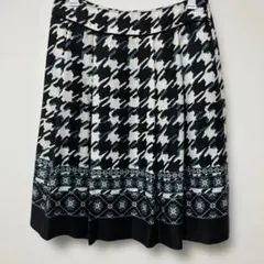【新品】ハウンドトゥース柄 プリーツスカート